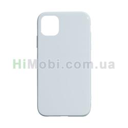 Накладка Glass Logo Full iPhone 11 Pro Max блакитний