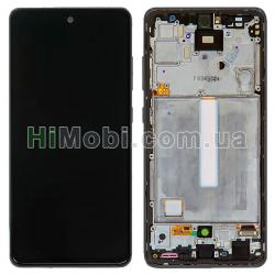 Дисплей (LCD) Samsung A525 Galaxy A52 з сенсором чорний + рамка сервісний GH82-25524A