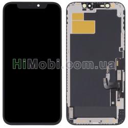 Дисплей (LCD) iPhone 12/ 12 Pro чорний OLED GX